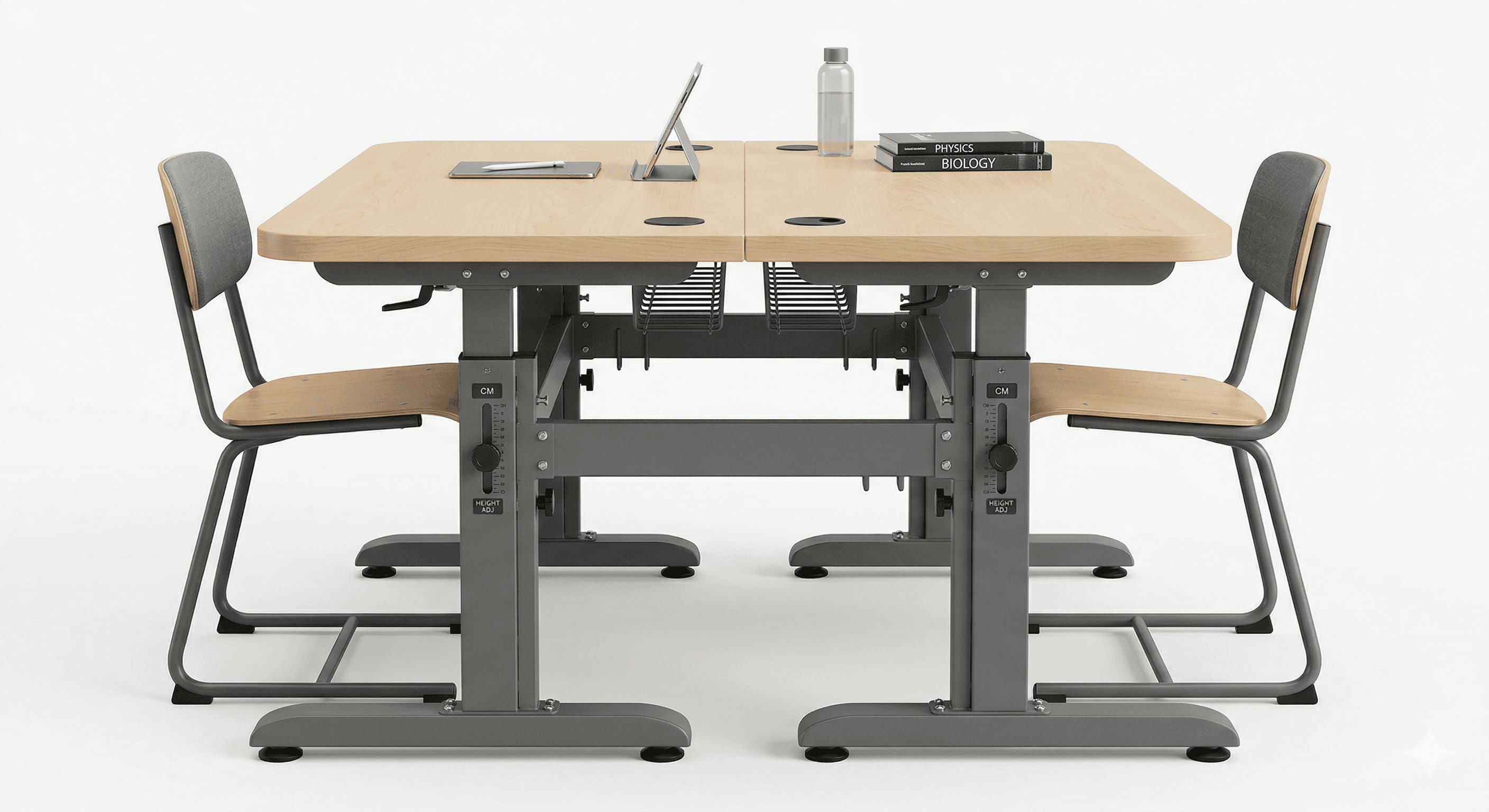 Парта ученическая регулируемая двухместная